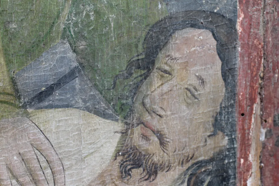 Christuskopf (Grablegung), Malschicht